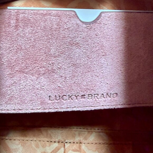 LUCKY BRAND Clem Suede Hobo Bag Brick Dust Viral TikTok - NWT - So CUTE! - Picture 11 of 12